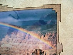 Grand Canyon Rainbow Over Colorado River AZ Photograph Cut Matte Artist Signed