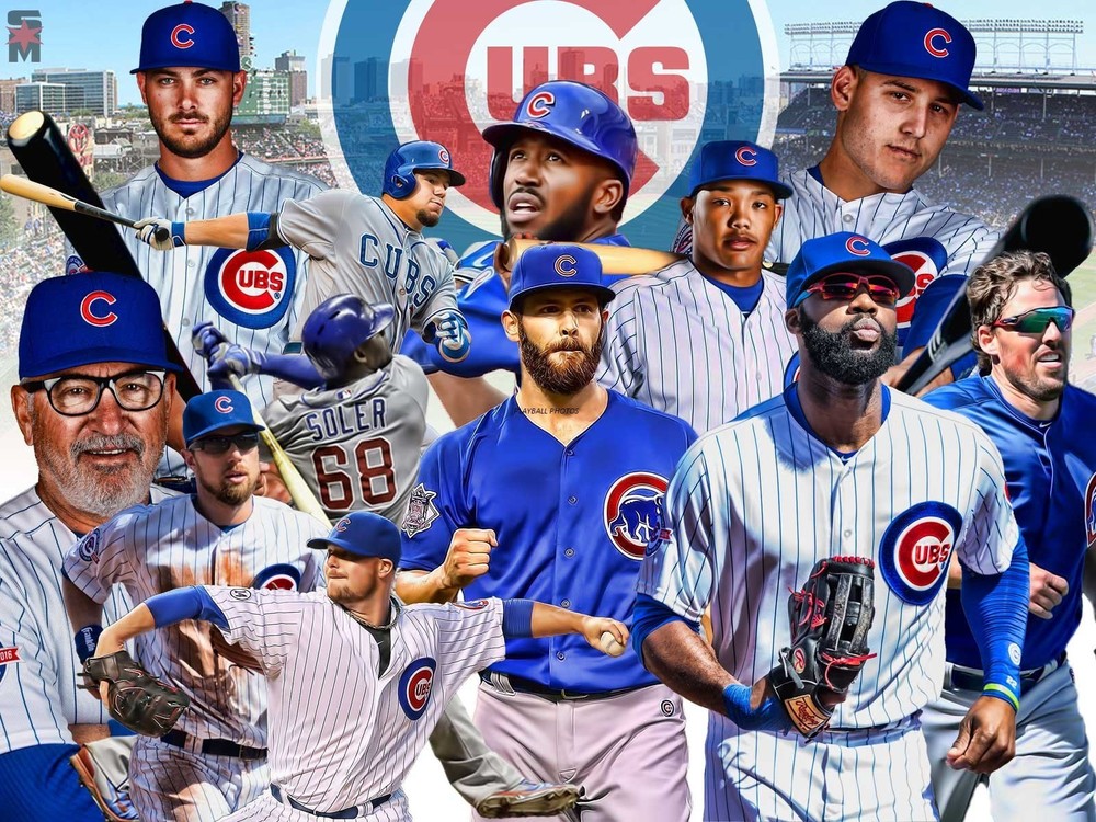 2016 Chicago Cubs Montage 8×10 Colorized Print-FREE SHIPPING