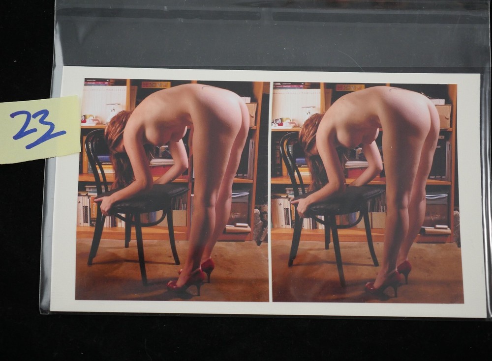 Boris Starosta 3D Stereoview – Michelle A-70 – nude w/red heels- signed 2008 #23
