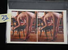 Boris Starosta 3D Stereoview – Michelle A-70 – nude w/red heels- signed 2008 #23