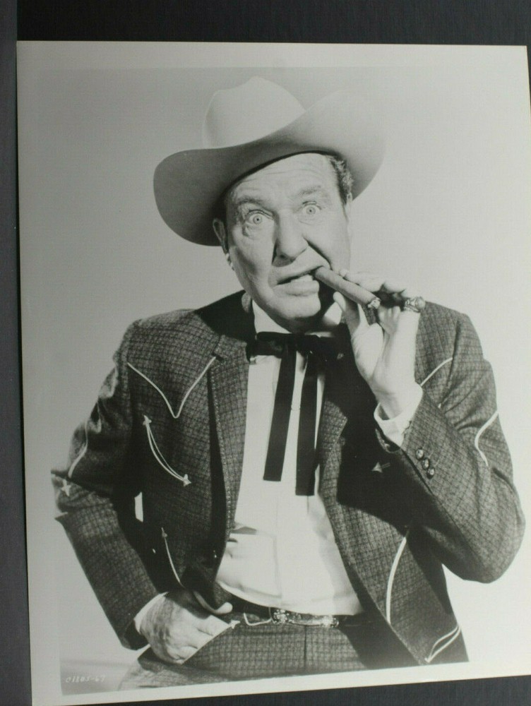Phil Harris Cowboy Hat Smoking Cigar – 8×10″ Photo Print – Vintage L1223E