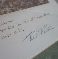 PHIL RUSTER autograph Person Who Works w/o Boredom framed bird print Virginia