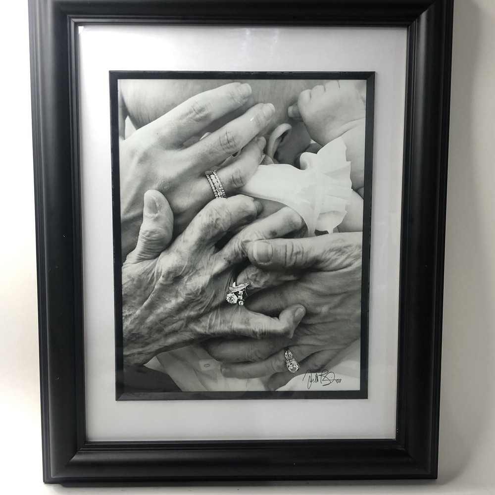 4 Generations Women Family Black and White Newborn Large Photo Love 18 X 22 Hope