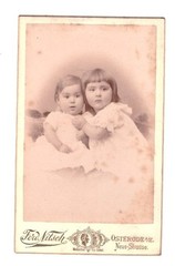 CDV photo around 1900, pretty siblings, Osterode