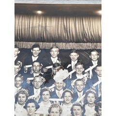 Catholic school graduation photo 1920s Priest Class Diploma 10×8″ w/ frame