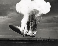 New Photo: Ill-Fated Zeppelin LZ 129 Hindenburg Explosion, Lakehurst – 6 Sizes!