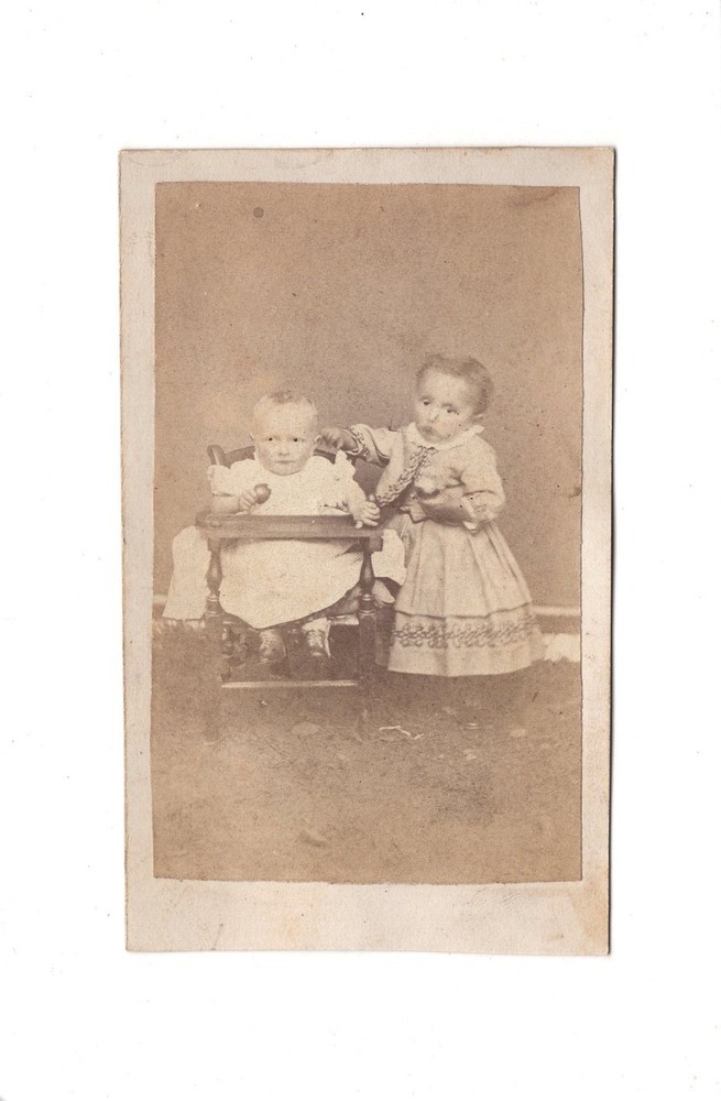 CDV Photo Cute Little Children – Unknown Location 1860s