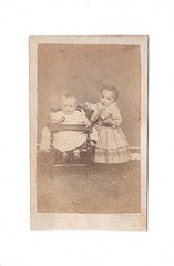 CDV Photo Cute Little Children – Unknown Location 1860s