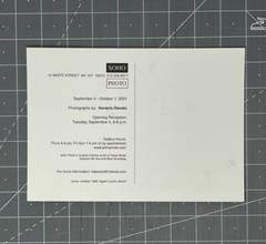 Horacio Devoto – Photography Show Announcement Card 2001