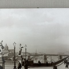 Alinari Collection Photograph Print on Wood Plaque~ Florence Ponte Santa Trìnita