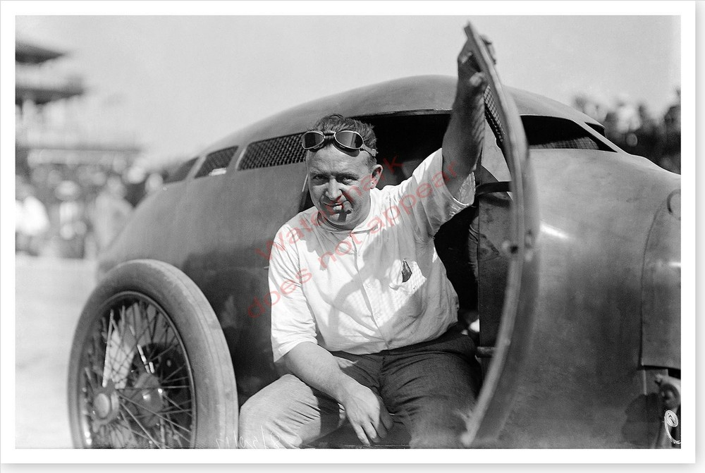 Pioneer Racing Race Car Driver Barney Oldfield Circa 1917 Silver Halide Photo