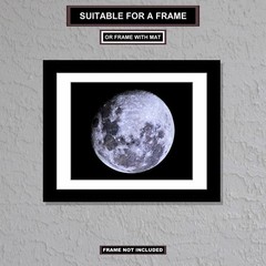 Wall Decor, 8×10 inch 97 Percent Full Moon (Waning Gibbous Phase) Print M1381