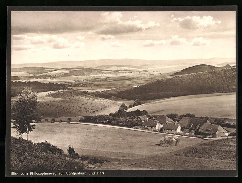 Photography – photographic print, view Güntjenburg, view from the Philosopher’s Path to the