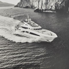 Framed B&W Photo Print Private Yacht Luxury Real Estate Office 10.2″×10.2″ READ⬇