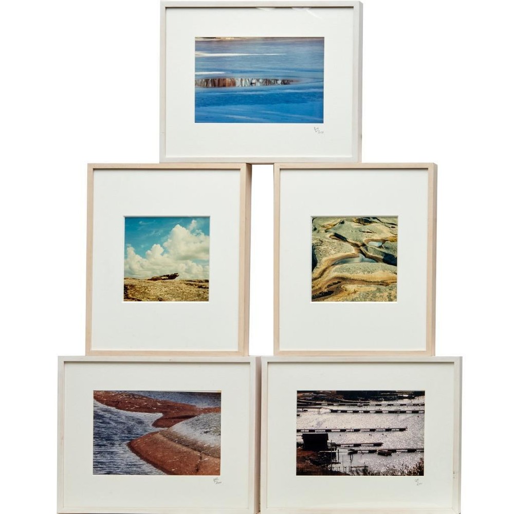 Olof Olle Holst Water Sky Valley Ocean Nature Photographs Framed Signed Lot 18″h