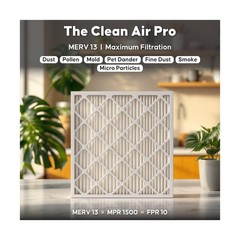 Aerostar 21 1/2×23 5/16×1 MERV 13 High Efficiency Pleated Air Filter, 4-Pack,…