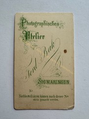 orig. CDV photo photograph man gentleman picture old fashion around 1865 Bak Sigmaringen