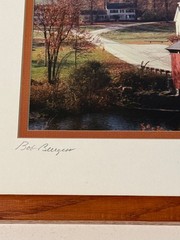 Bob Burgess Signed West Arlington VT Covered Bridge Photo Framed 17×13