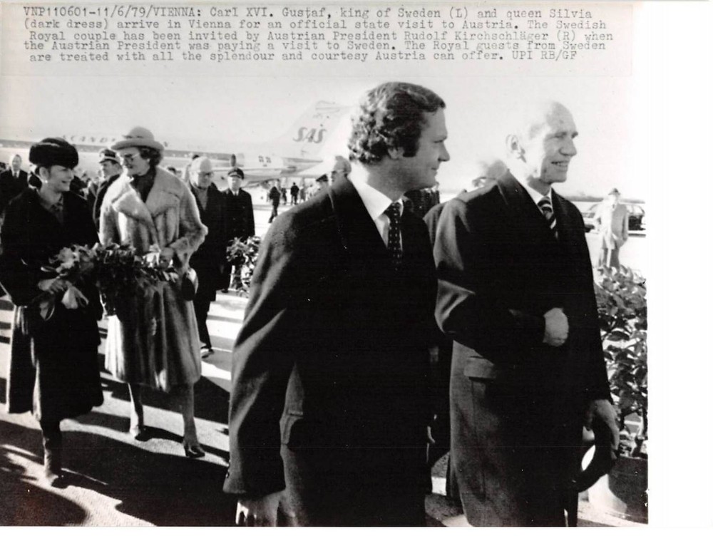 Press Photo AM21144 Approximately 21X21 CM 1979 Vienna Carl XVI King Of Sweden