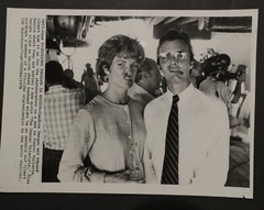 Candice Bergman & Edward Albert Photograph 7×9, b/w 1976