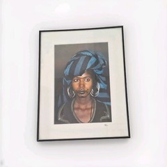 Art Photography, Framed Africa Woman Painting