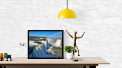 On the Edge of Iguazu Falls, High Resolution Image, Many Formats, TV Art