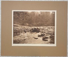 Original 1923 EDWARD CURTIS Hupa Trout Trap NATIVE AMERICAN FISHING Photogravure