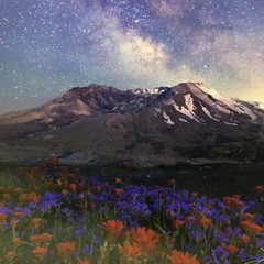 ART Original PHOTO Photograph Mt St Helens Washington Signed By Artist 17 x 11