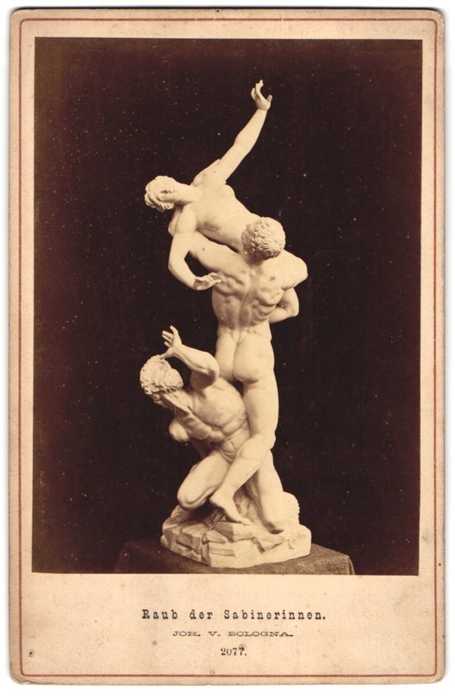 Photograph statue: robbery of the Sabine women, after Joh. v. Bologna