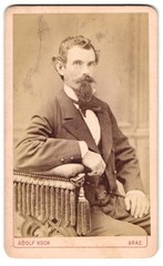 Photography Adolf Koch, Graz, Mariahilferstr. 13, middle-class gentleman with full