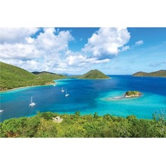 Waterlemon Cay, St John Beach Aerial Photography Wall Art Decor, Leinster Bay