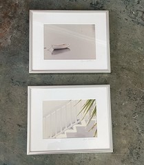 Set of 2 Framed Landscape Photographs Coastal Beach Decor Signed Pair