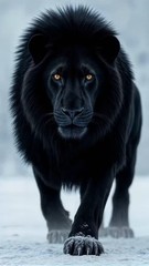 Digital Image Picture Photo Wallpaper Background Black Lion Art