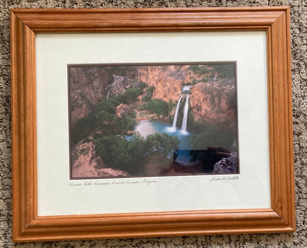 Louis Cantillo Signed Photograph HAVASU FALLS Arizona 17×14