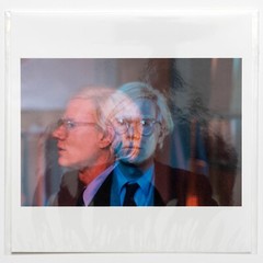 SIGNED Thomas Hoepker Print – Double exposure of Andy Warhol 1981 – Magnum 6×6