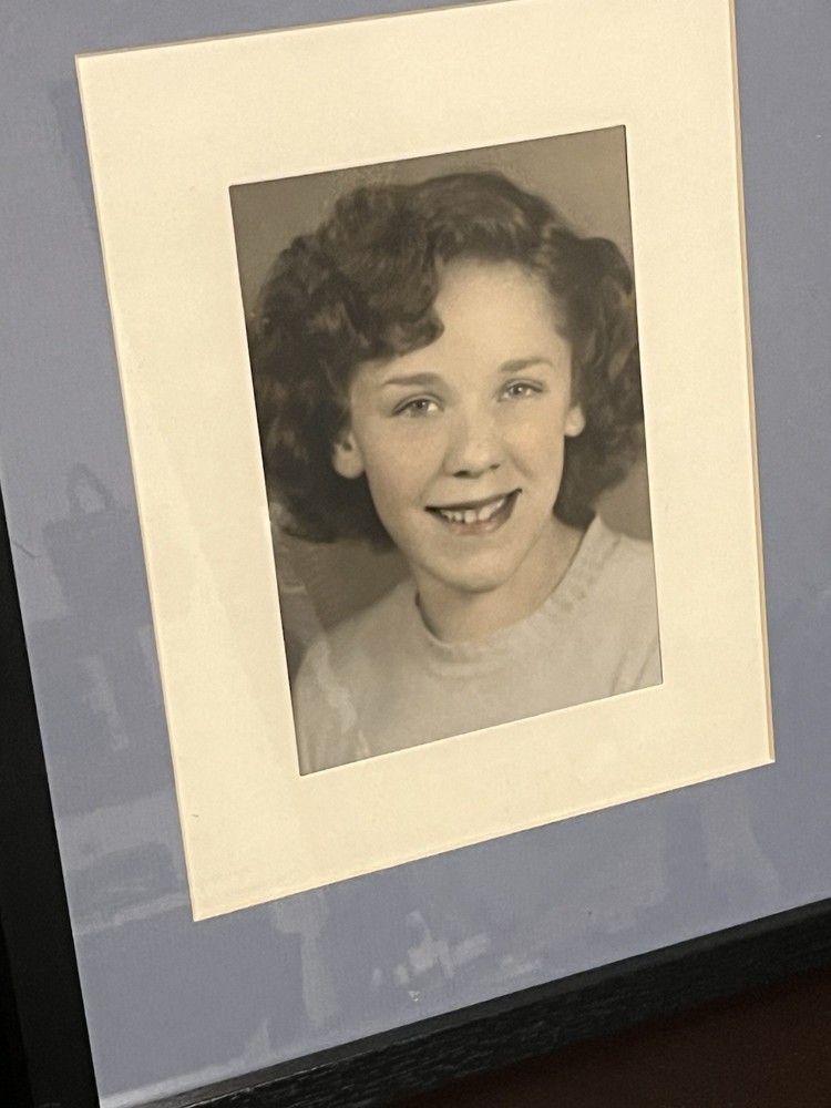 Vintage COPY School Girl 🦋Picture Framed Size Is 15 X 12
