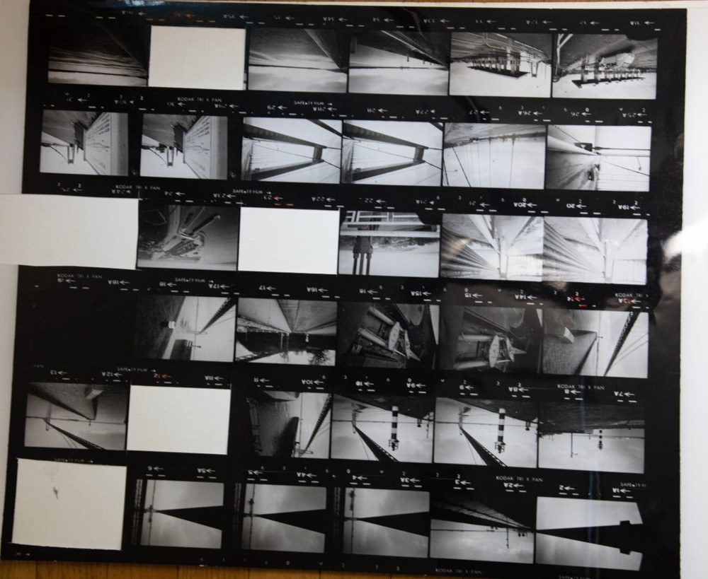Photo Print Large Contact Sheet 1980 Various Views Normandy 40X50cm