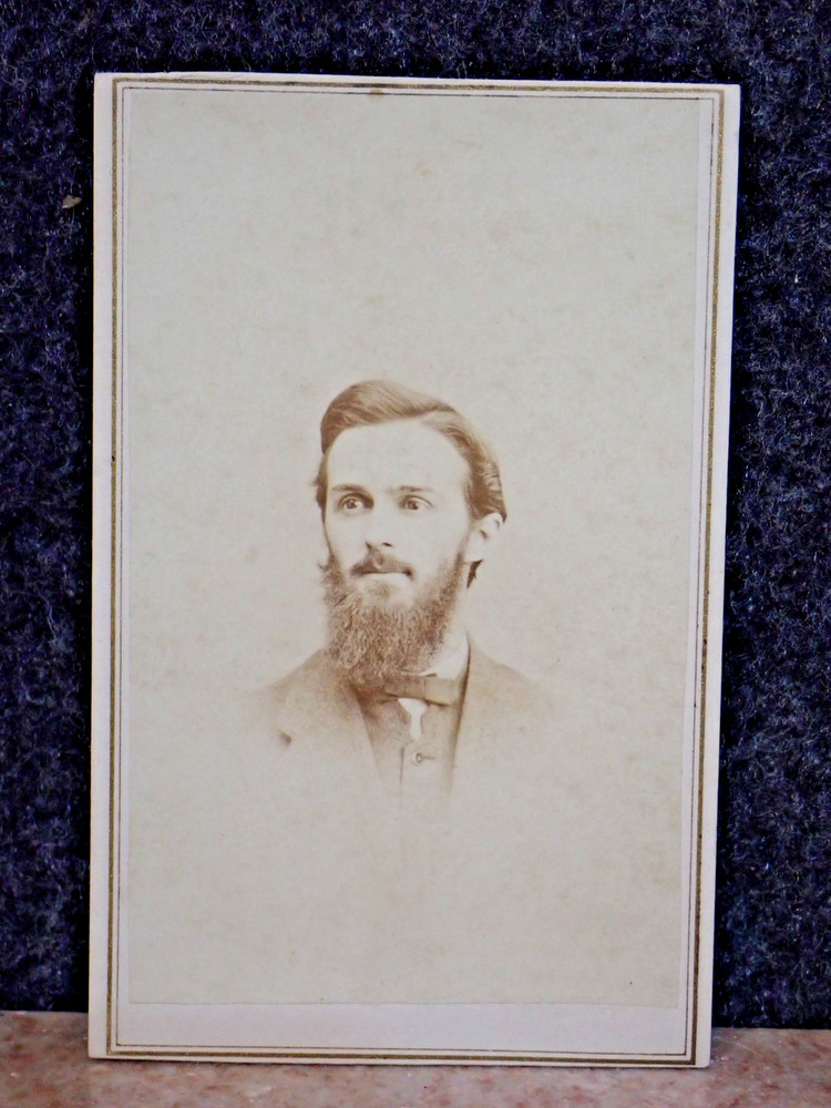 Antique 1860s Civil War CDV Photo Alexander Gardner Washington DC Bearded Man