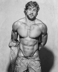 [Z395] Handsome Male Cute Model Showing Off Body Manly Physique