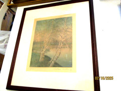 Antique Wallace Nutting Tinted Photo Print «GRACE» w/Ink Signature and Title