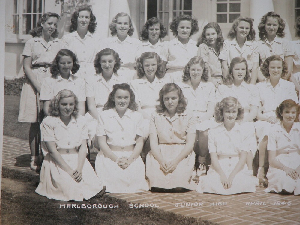 Rare Vtg 40s Marlborough School Junior High School Students 1946 Los Angeles CA