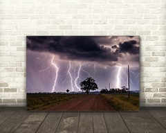 Lightning strike photography print thunderstorm wall art photo nature home decor