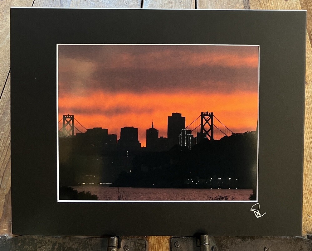 The Bay Bridge / San Francisco at Night – Matted Fine Art Photographic Print