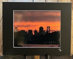 The Bay Bridge / San Francisco at Night – Matted Fine Art Photographic Print