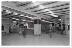 Ghostly Phantom Commuters In New York Grand Central Terminal Silver Halide Photo