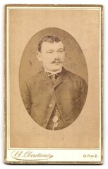 Photograph A. Obersteiner, Graz, monogram of the photographer on address of the At