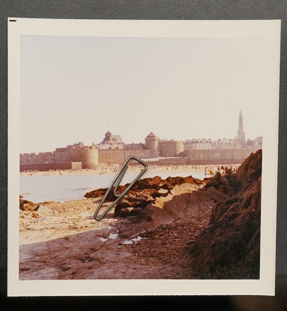 Photo View Saint Malo Brittany Beach Fort Prison View Colour Tower Building