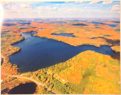 Black Oak Lake, Land O’ Lakes, Wisc (Vilas Co.) Aerial Photo. Frame Optional.