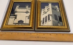 Original CohAn Vintage Art Photographs Architectural Key West Fla Matching Frame