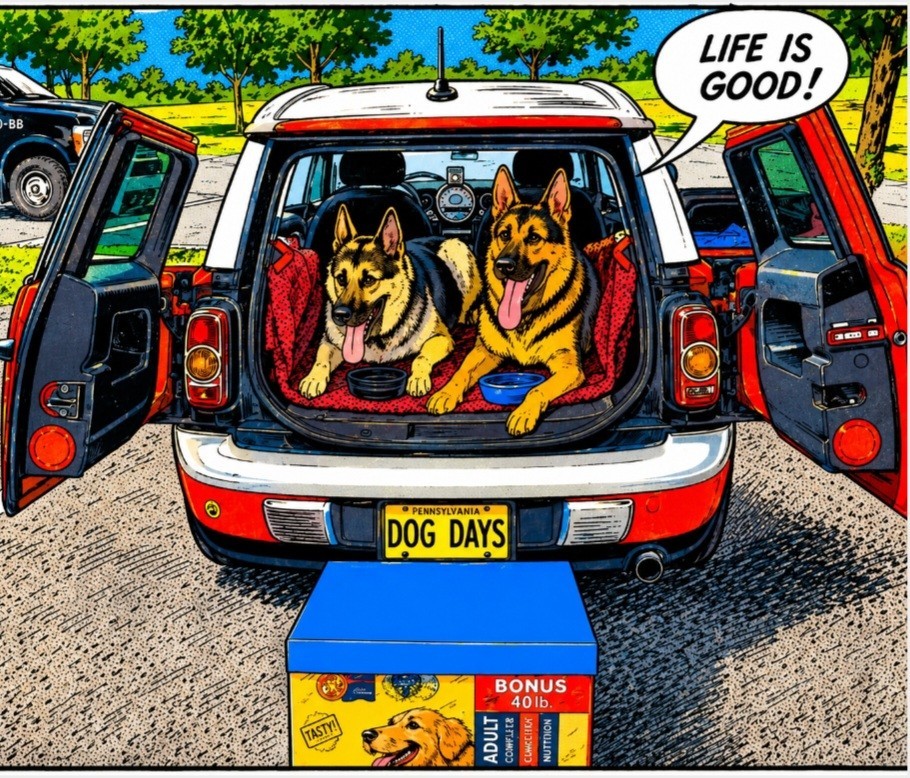 Life Is Good Dog Days Animals Theme 11×14 original art photo